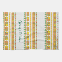 De keuken van de levendige Pattern Granny's om het Theedoek