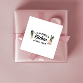 De keuken van de moderne grootmoeder is altijd ope bedankjes labels