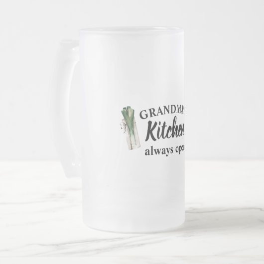 De keuken van de moderne grootmoeder is altijd ope matglas bierpul (Voorkant links)