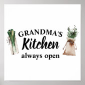 De keuken van de moderne grootmoeder is altijd ope poster (Voorkant)