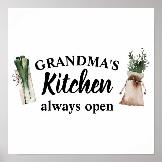De keuken van de moderne grootmoeder is altijd ope poster (Voorkant)
