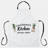 De keuken van de moderne grootmoeder is altijd ope schort (Voorkant)