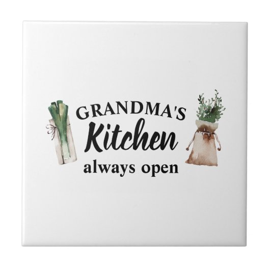 De keuken van de moderne grootmoeder is altijd ope tegeltje (Voorkant)