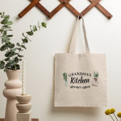 De keuken van de moderne grootmoeder is altijd ope tote bag