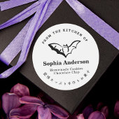 De keuken van Halloween Bat Minimalist Ronde Sticker