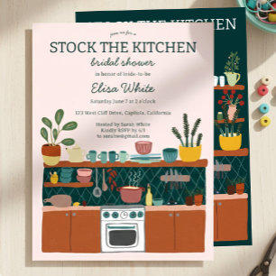 DE KEUKEN VOL Bridal Shower Cute AAN TE PASSEN Kaart