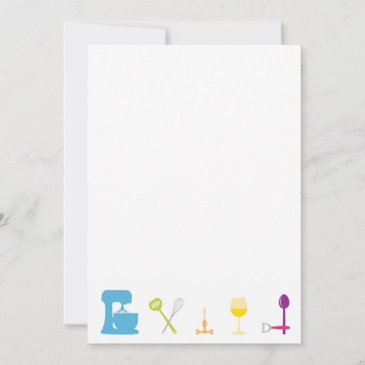 De keukendoucheuitnodiging bekijken kaart (Achterkant)