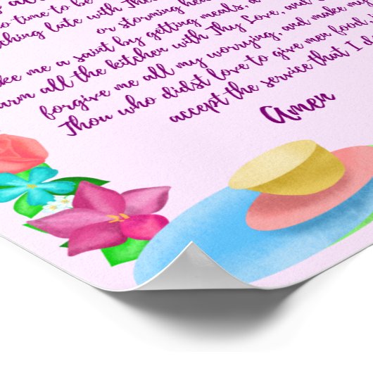 De Keukengebedshop van potten en pannen wandkunst Poster (Hoek)