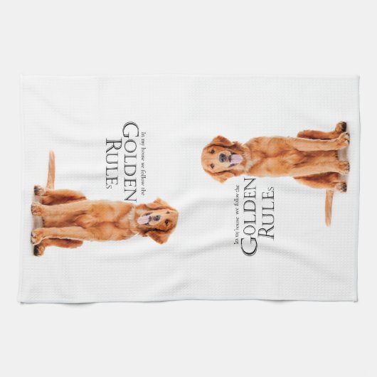 De keukenhanddoek Golden Rules (Horizontaal)