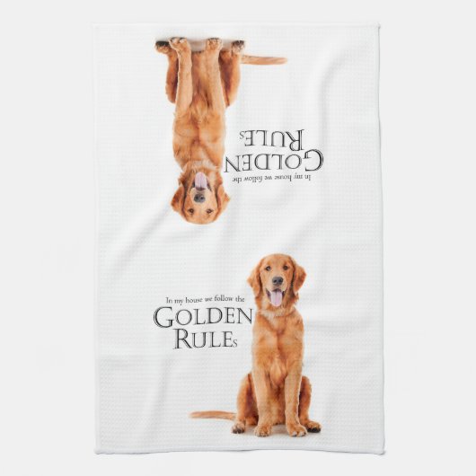 De keukenhanddoek Golden Rules (Verticaal)