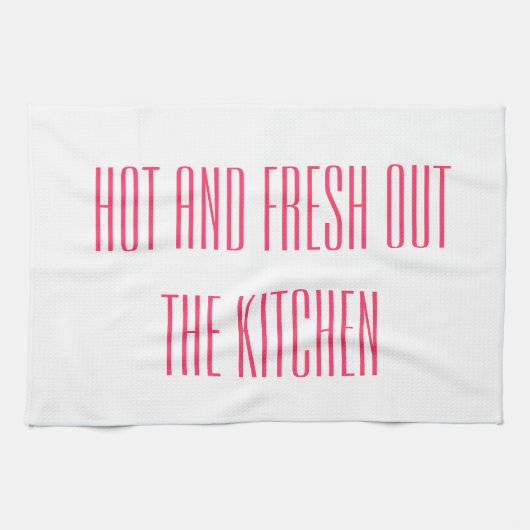De keukenhanddoek heet en vers (Horizontaal)
