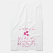 De keukenhanddoek van Bunco - Het leven is kort, s (Verticaal)