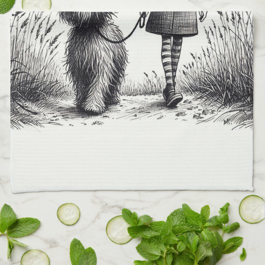 De keukenhanddoek van de hond (Gevouwen)