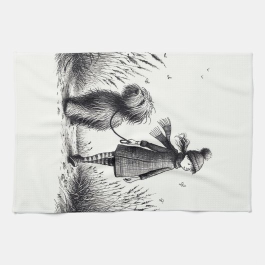 De keukenhanddoek van de hond (Horizontaal)