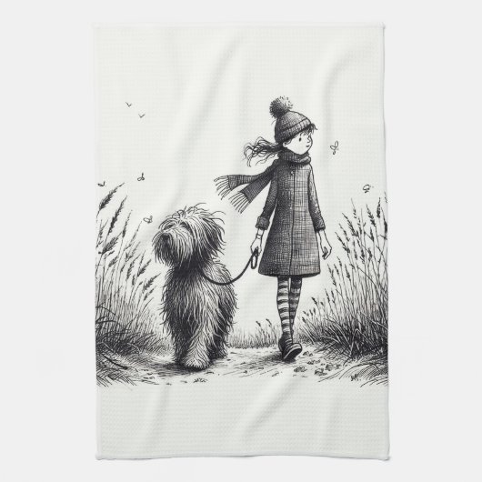 De keukenhanddoek van de hond (Verticaal)