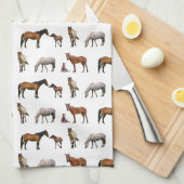 De Keukenhanddoek van de Partij van de pony (kies (Quarter Fold)