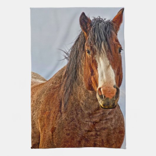 De keukenhanddoek van de Rand van de winter (Verticaal)