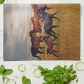 De keukenhanddoek van het laatste licht met paard (Gevouwen)