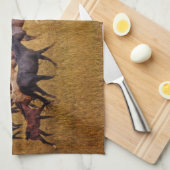 De keukenhanddoek van het laatste licht met paard (Quarter Fold)