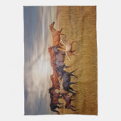 De keukenhanddoek van het laatste licht met paard (Verticaal)
