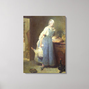 De keukenmachine met voorzieningen, 1739 canvas afdruk