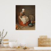 De keukenmaid Jean-Siméon Chardin Fine Art Poster (Keuken)