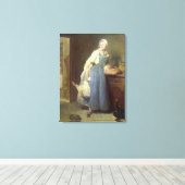 De Keukenmeid met Voorzieningen, 1739 Canvas Afdruk (Insitu (Houten vloer))