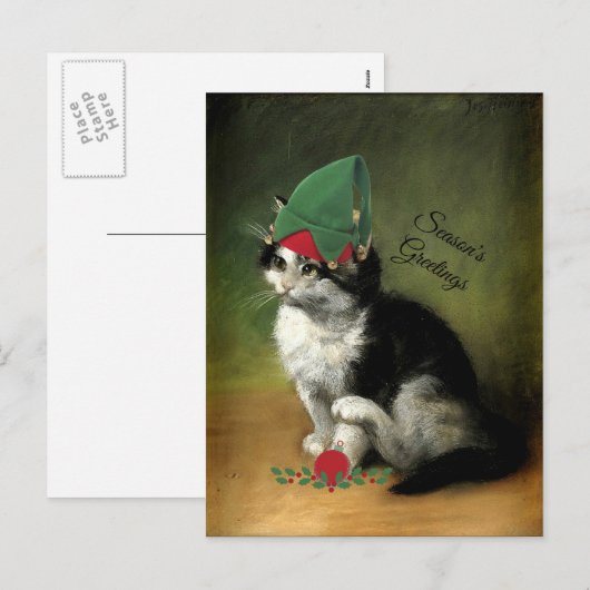 De Keuten, Oude Kerstfeestdag Postca Feestdagenkaart (Voorkant / Achterkant)