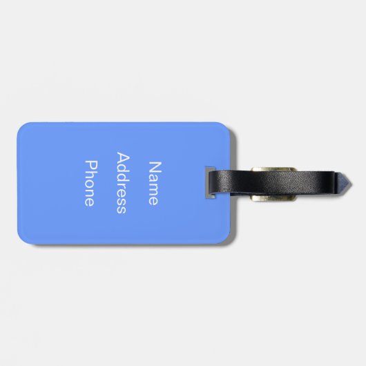 De keuze bagagelabel (Achterkant horizontaal)