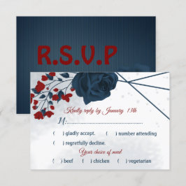 de keuze voor de maaltijd van marineschool en bogu RSVP kaartje