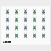De kever ronde sticker (Vel)
