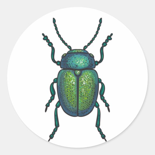 De kever ronde sticker (Voorkant)