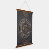 De khaki crocodylus porosus mandala art hangend wandkleed (Gebogen)