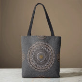 De khaki crocodylus porosus mandala art tote bag