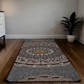 De khaki crocodylus porosus mandala art yogamat