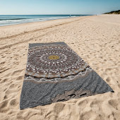 De khaki crocodylus porosus mandala strandlaken