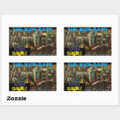 DE KICKBACK KUSH RECHTHOEKIGE STICKER (Vel)