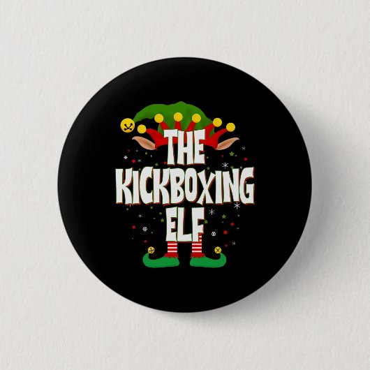 De Kickbokselfenkerst Ronde Button 5,7 Cm (Voorkant)