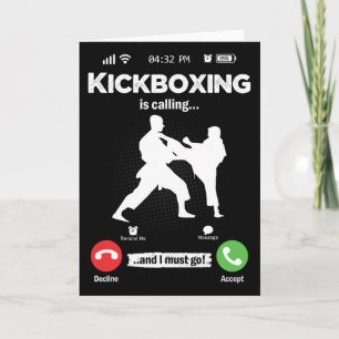De Kickboksen Roept Retro Martial Arts Mannen K Kaart