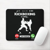 De Kickboksen Roept Retro Martial Arts Mannen K Muismat (Met muis)