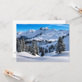 De kieuwen van de Alpen, de schilderachtig winterf Kaart (Voorkant / Achterkant in situ)