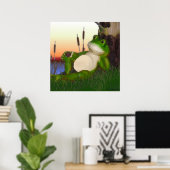 De kikker en de slak afdrukken poster (Thuiskantoor)