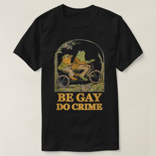 De kikker en het pad zijn Gay, Do Crime, Funny Gra T-shirt (Design voorkant)