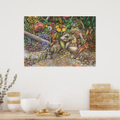 De kikker en het vasteland - Poster (Keuken)