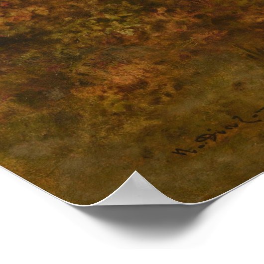 De kikker Pond - Diaz de la Peña Fine Art Poster (Hoek)