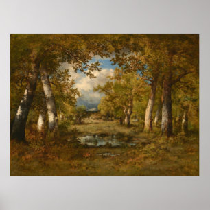 De kikker Pond - Diaz de la Peña Fine Art Poster