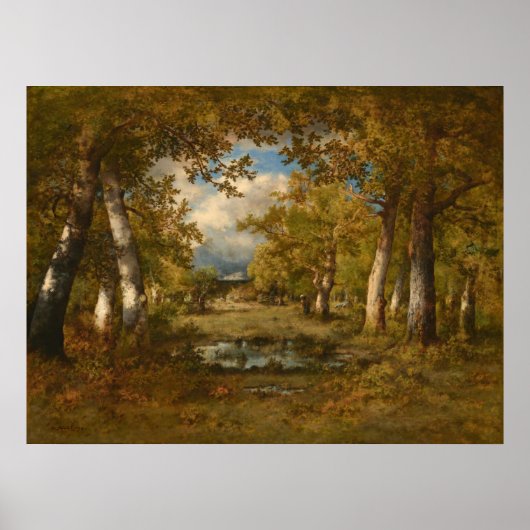 De kikker Pond - Diaz de la Peña Fine Art Poster (Voorkant)