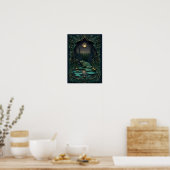De kikker | Summer Night Forest Art Poster (Keuken)