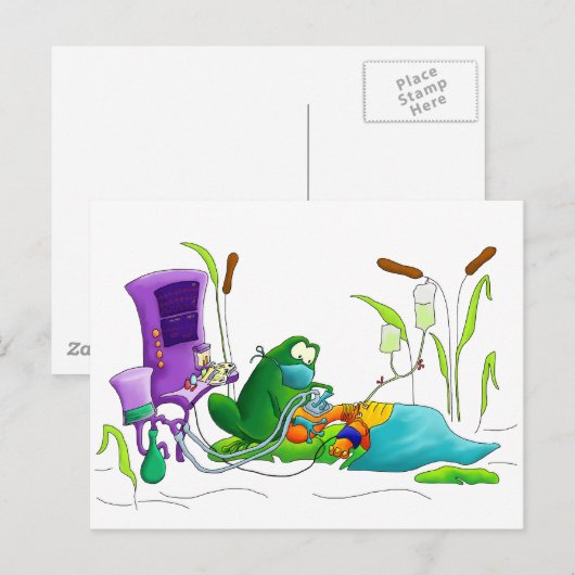 De Kikker van de Arts van de anesthesie Briefkaart (Voorkant / Achterkant)