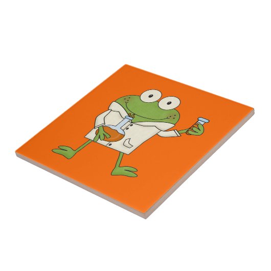 De Kikker van het laboratorium Tegeltje (Zijkant)